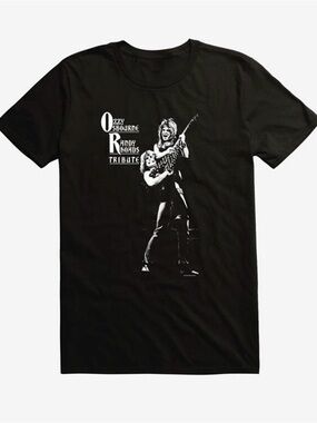 Hot Topic Black Ozzy Osbourne Randy Rhoads Tribute Tee